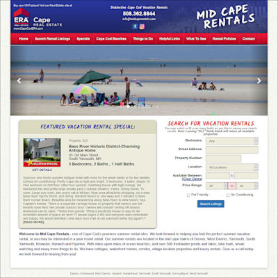 Real Estate MLS Listings Website Design Example